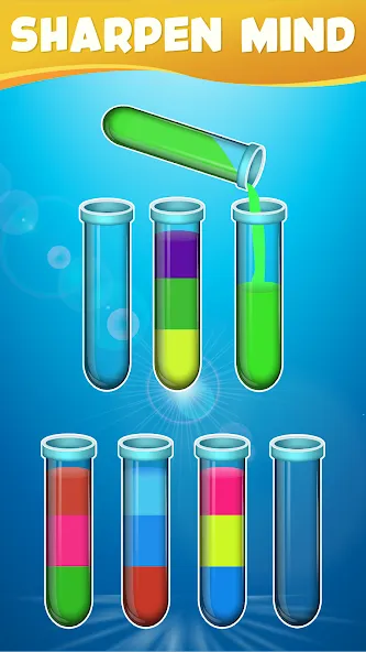 Water Sort Color Sorting games [MOD: без рекламы и все уровни открыты] Screenshot 1
