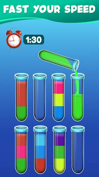 Water Sort Color Sorting games [MOD: без рекламы и все уровни открыты] Screenshot 4