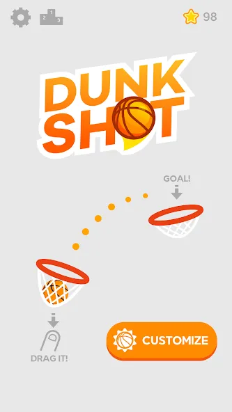Dunk Shot [MOD: безлимитные деньги и мячи] Screenshot 1
