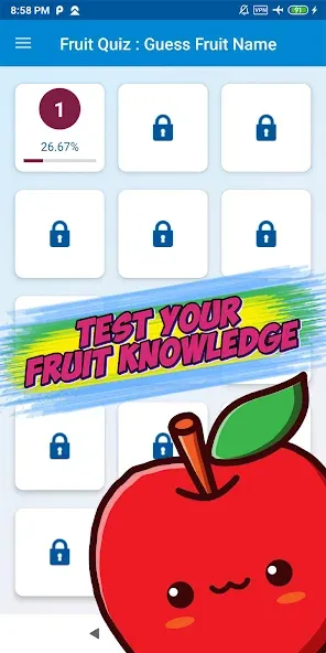 Guess the fruit name game [MOD: безлимитные подсказки и открыты все фрукты] Screenshot 2