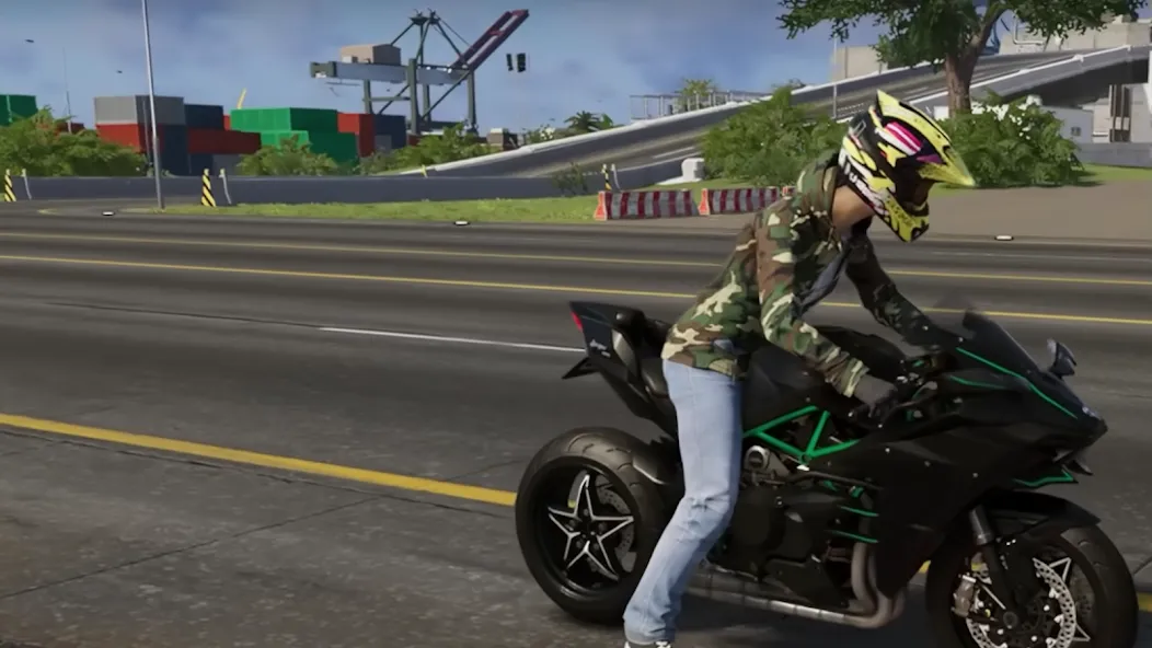 Kawasaki Ninja H2r Games 3D [MOD: безлимитные деньги и все мотоциклы] Screenshot 5