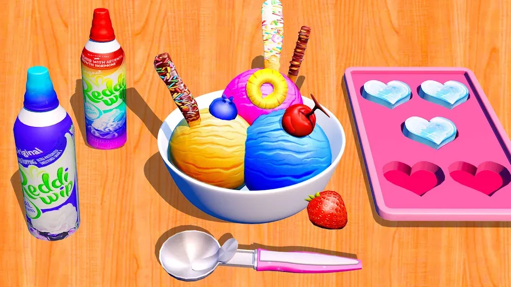 Ice Cream Games: Rainbow Maker [MOD: безлимитные монеты и всё открыто] Screenshot 5