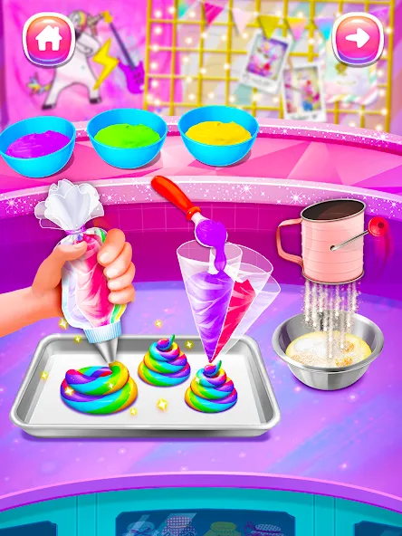 Girl Games: Unicorn Cooking [MOD: разблокированы все рецепты и украшения] Screenshot 2