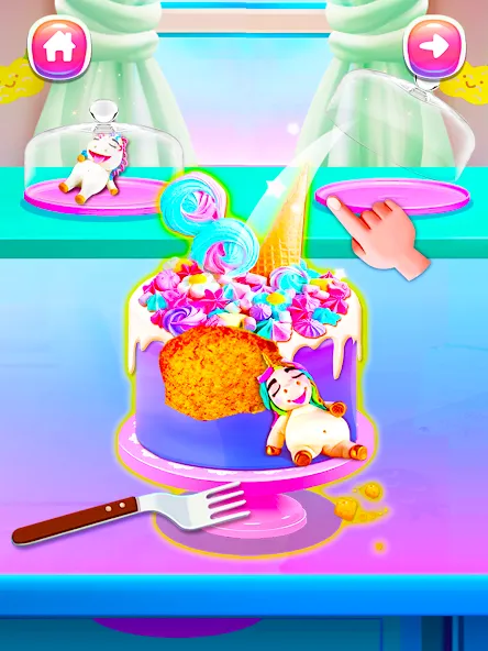 Girl Games: Unicorn Cooking [MOD: разблокированы все рецепты и украшения] Screenshot 5