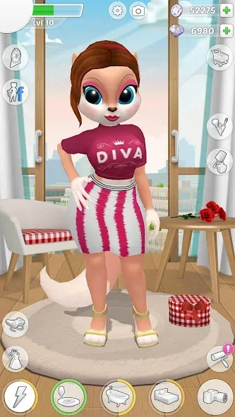 Talking Cat Kimmy Superstar [MOD: безлимитные монеты и все наряды] Screenshot 1