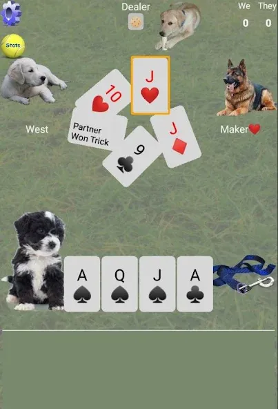 K9 Euchre [MOD: безлимитные подсказки и быстрый прогресс] Screenshot 2