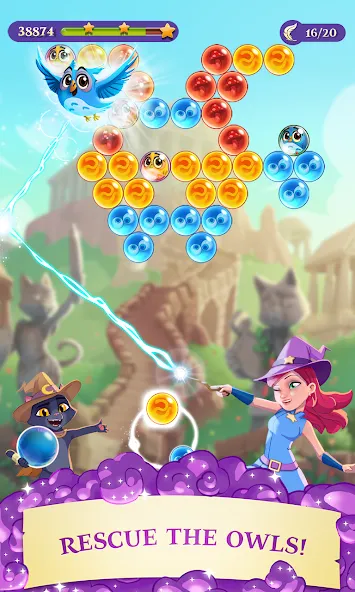 Bubble Witch 3 Saga [MOD: безлимитные жизни и усилители] Screenshot 1