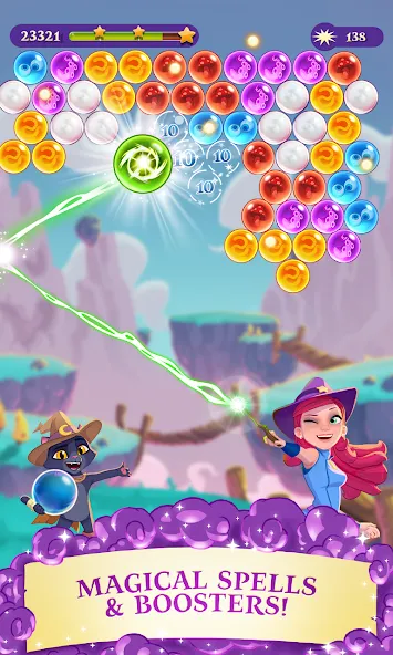 Bubble Witch 3 Saga [MOD: безлимитные жизни и усилители] Screenshot 2