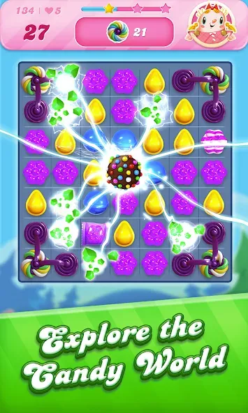 Candy Crush Saga [MOD: бесконечные жизни и бустеры] Screenshot 1