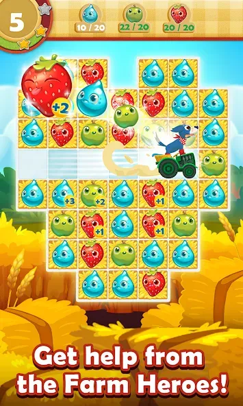 Farm Heroes Saga [MOD: безлимитные жизни и бустеры] Screenshot 3