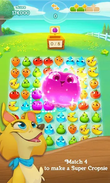 Farm Heroes Super Saga [MOD: безлимитные жизни и усилители] Screenshot 1