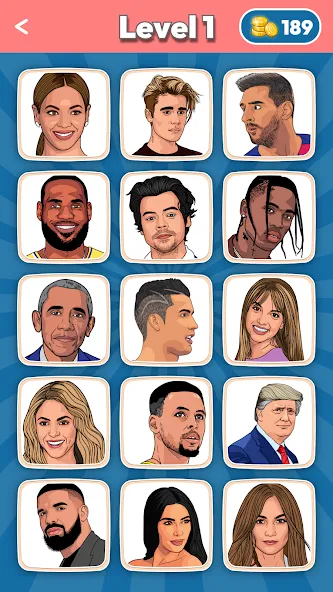 Guess the Celebrities [MOD: открыты все знаменитости и уровни] Screenshot 1