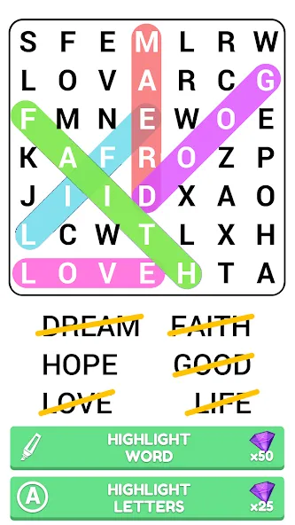 Word Search Puzzle Game [MOD: без рекламы и подсказки доступны] Screenshot 3