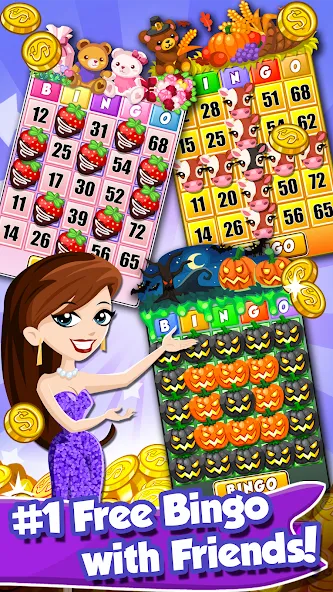 Bingo PartyLand 2: Bingo Games [MOD: безлимитные монеты и бонусы] Screenshot 1