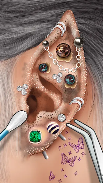 Ear Salon ASMR Ear Wax&amp; Tattoo [MOD: все процедуры разблокированы и доступны] Screenshot 3
