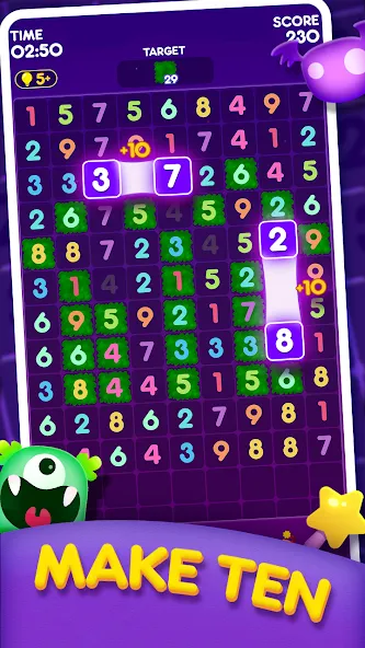 Ten Crush [MOD: безлимитные жизни и подсказки] Screenshot 2