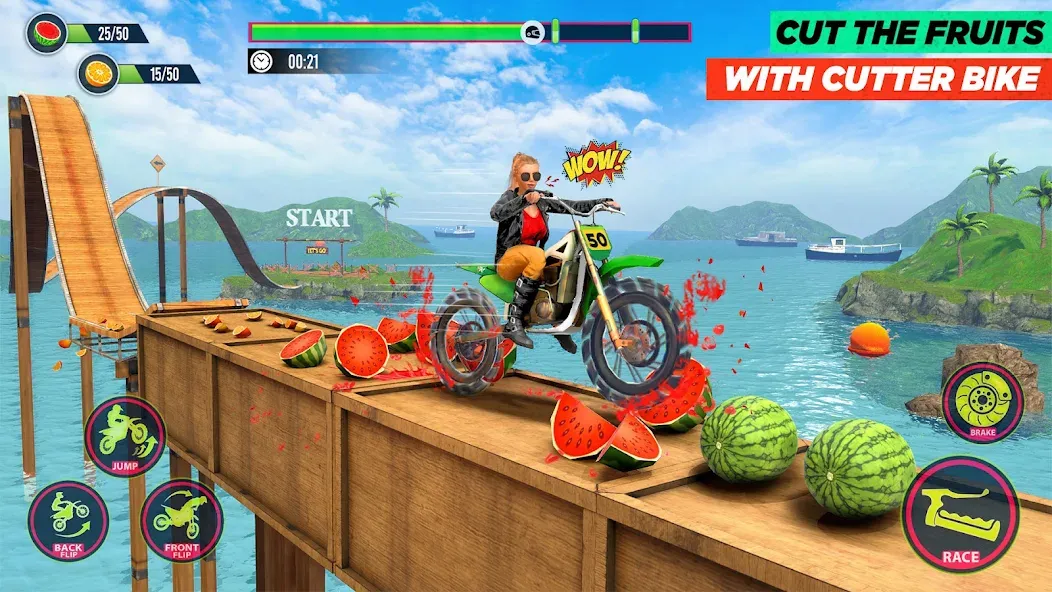 Bike Stunt Game: Tricks Master [MOD: безлимитные деньги и все трюки] Screenshot 2