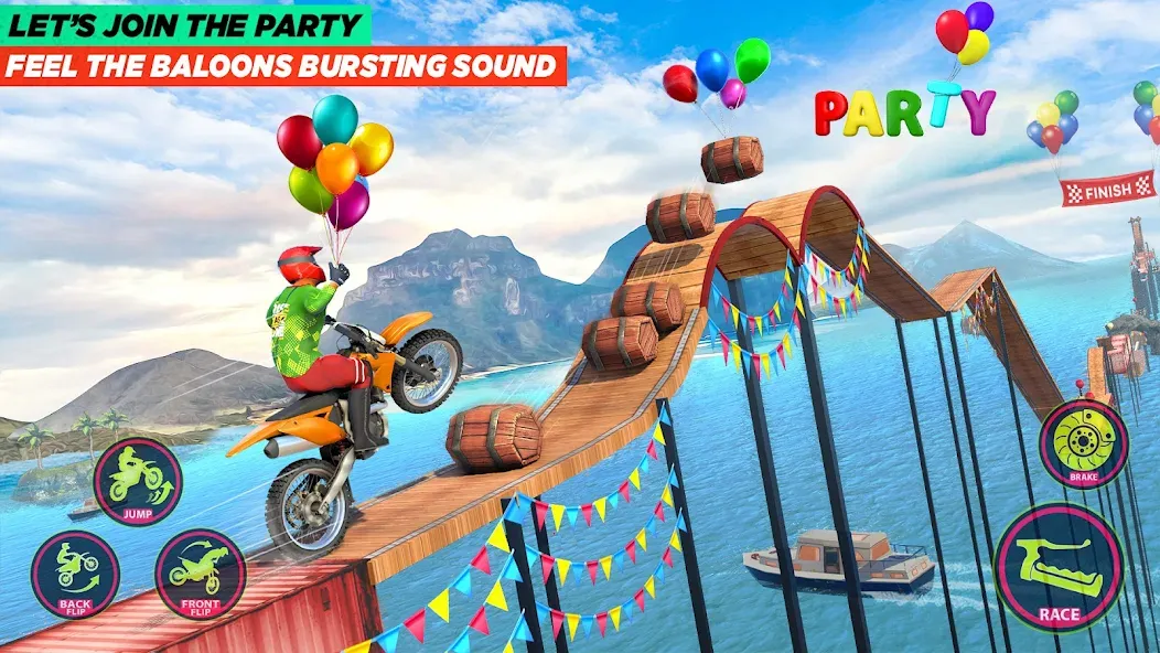 Bike Stunt Game: Tricks Master [MOD: безлимитные деньги и все трюки] Screenshot 3