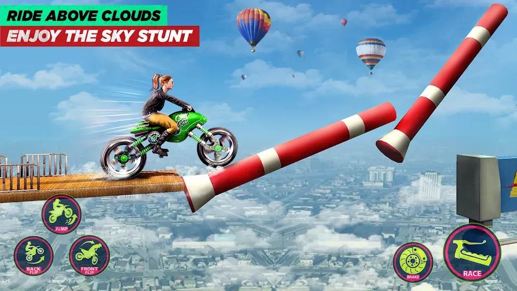 Bike Stunt Game: Tricks Master [MOD: безлимитные деньги и все трюки] Screenshot 5