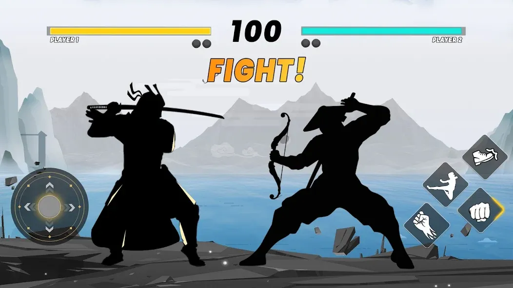 Sword Shadow Fighting Game 3D [MOD: безлимитные деньги и оружие] Screenshot 1