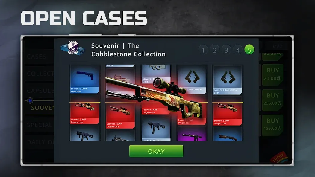 Case Chase: Simulator for CSGO [MOD: безлимитные деньги и редкие скины] Screenshot 1