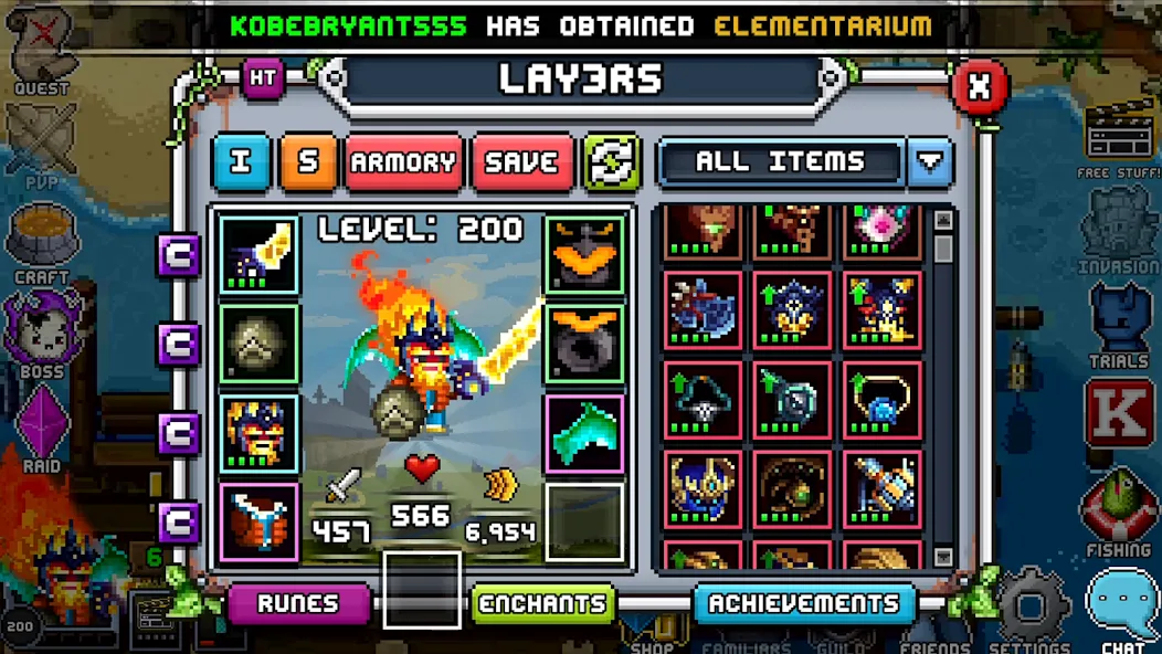 Bit Heroes Quest: Pixel RPG [MOD: безлимитные ресурсы и улучшенная экипировка] Screenshot 3