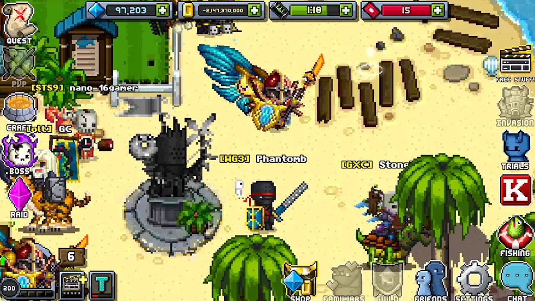 Bit Heroes Quest: Pixel RPG [MOD: безлимитные ресурсы и улучшенная экипировка] Screenshot 4