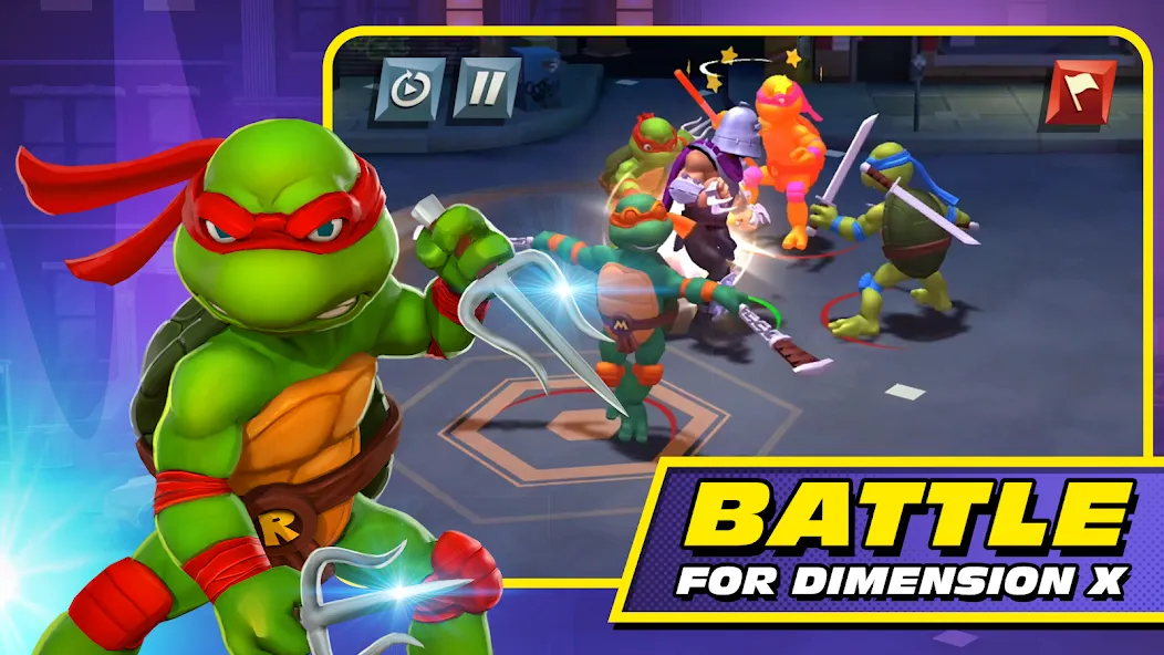 TMNT: Mutant Madness [MOD: безлимитные ресурсы и усиленные герои] Screenshot 1
