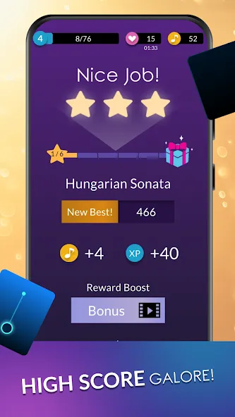Piano Dream: Tap Piano Tiles 3 [MOD: безлимитные жизни и золото] Screenshot 4