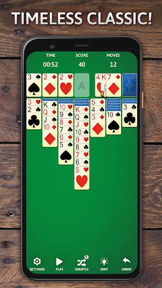 Solitaire Classic Era Games [MOD: без рекламы и безлимитные подсказки] Screenshot 1