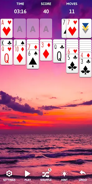 Solitaire Classic Era Games [MOD: без рекламы и безлимитные подсказки] Screenshot 5