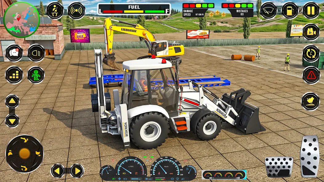Real JCB Construction Games 3D [MOD: безлимитные деньги и техника открыта] Screenshot 1