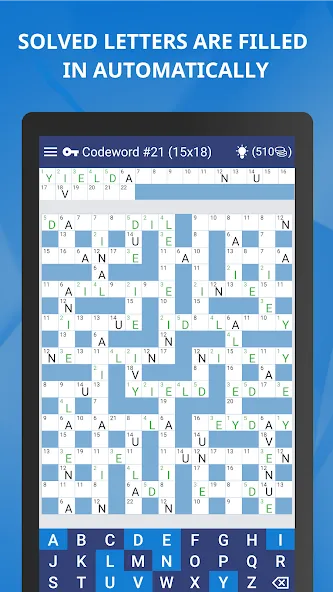 Keywords — Codeword Puzzle [MOD: открыты все уровни и подсказки] Screenshot 4