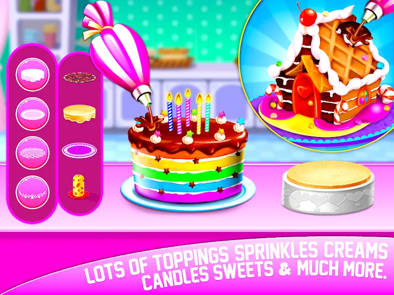 Cake Maker Sweet Bakery Games [MOD: безлимитные монеты и всё открыто] Screenshot 1