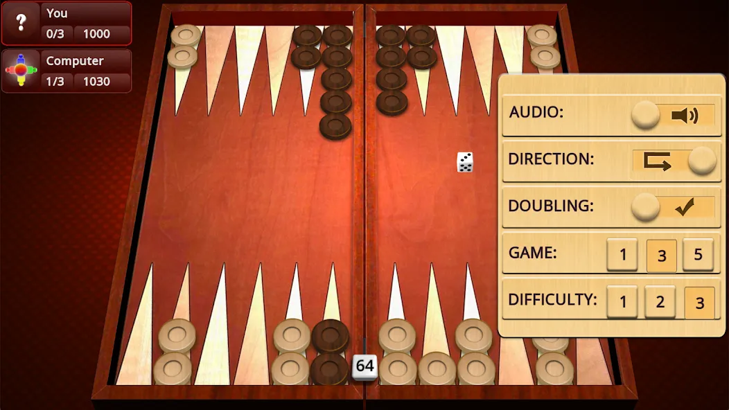 Backgammon Mighty [MOD: без рекламы и все функции открыты] Screenshot 3