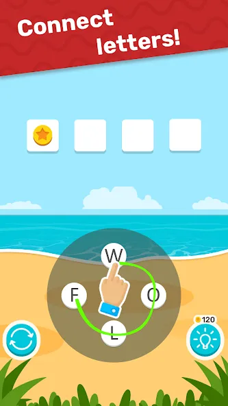 Word Weekend Letters &amp; Worlds [MOD: безлимитные подсказки и жизни] Screenshot 1