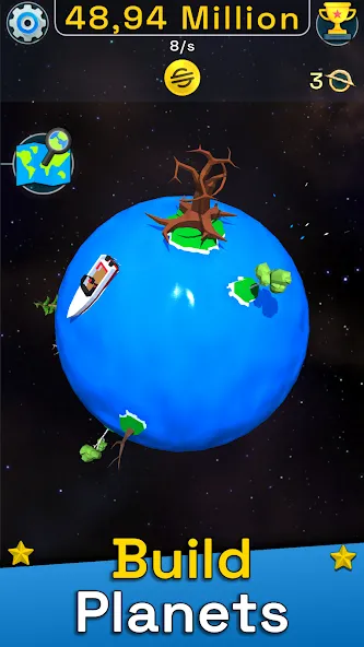 Planet Evolution: Idle Clicker [MOD: безлимитные ресурсы и ускоренное развитие] Screenshot 1