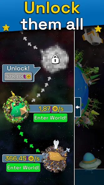 Planet Evolution: Idle Clicker [MOD: безлимитные ресурсы и ускоренное развитие] Screenshot 5