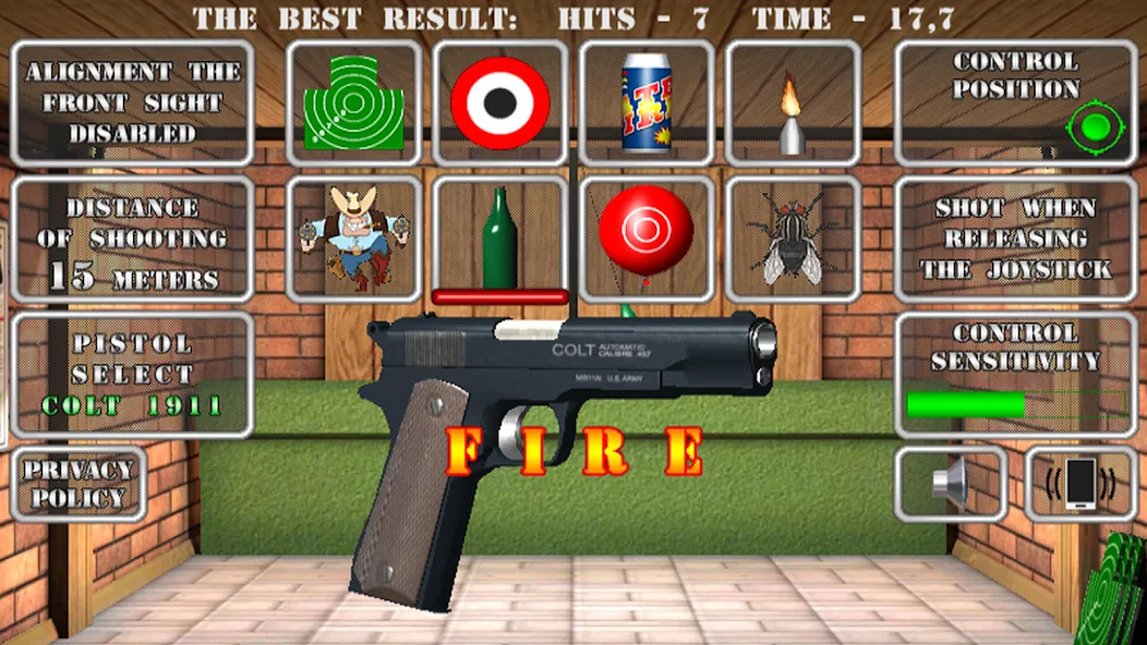 Pistol shooting. Desert Eagle [MOD: безлимитные патроны и точная стрельба] Screenshot 2