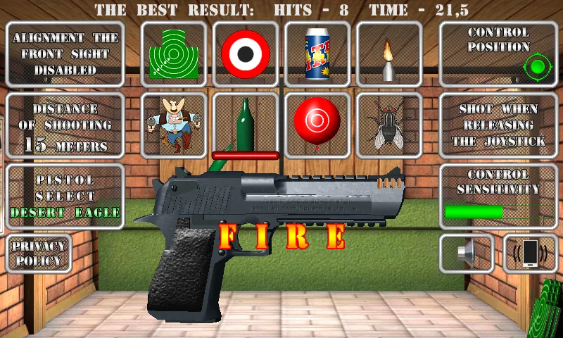 Pistol shooting. Desert Eagle [MOD: безлимитные патроны и точная стрельба] Screenshot 5