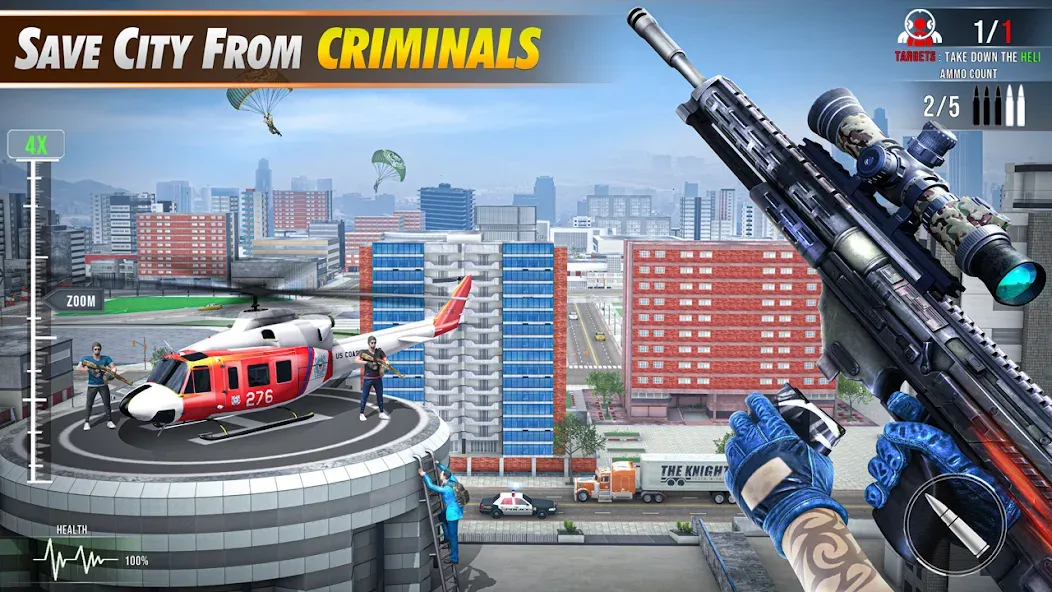 Sniper Shooter Mission Games [MOD: безлимитные патроны и оружие] Screenshot 2