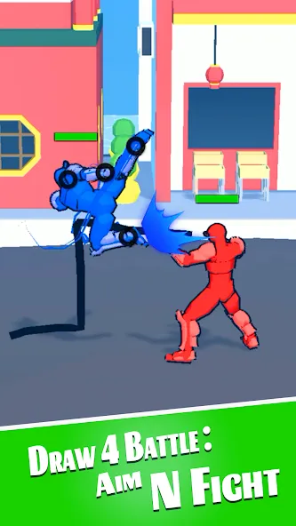 Draw 4 Battle: Aim N Fight [MOD: безлимитные деньги и патроны] Screenshot 2
