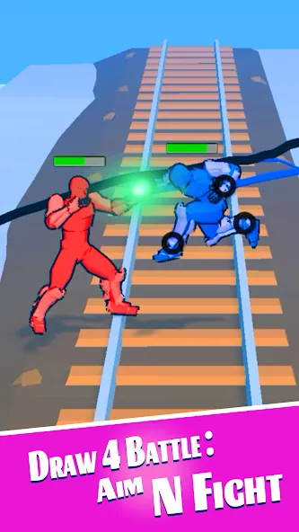 Draw 4 Battle: Aim N Fight [MOD: безлимитные деньги и патроны] Screenshot 4