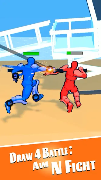 Draw 4 Battle: Aim N Fight [MOD: безлимитные деньги и патроны] Screenshot 5