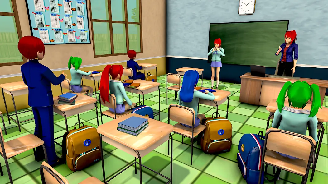 Anime High School Girl Life 24 [MOD: безлимитные деньги и энергия] Screenshot 5