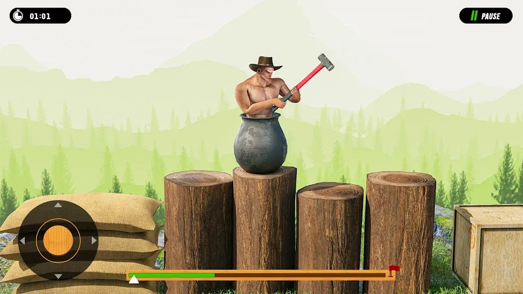 Hammer Climber Man: Pot Man 3D [MOD: безлимитные деньги и всё открыто] Screenshot 3