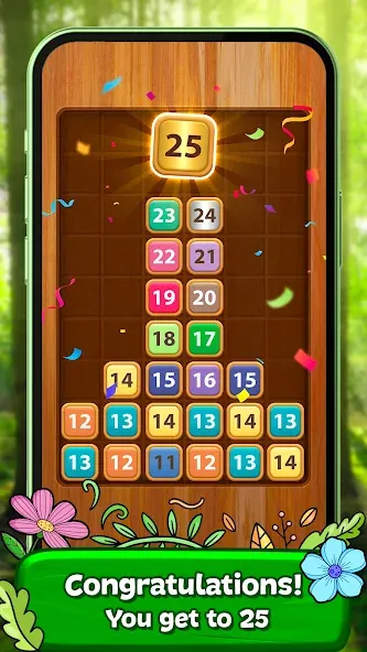 Merge Wood: Block Puzzle [MOD: безлимитные монеты и подсказки] Screenshot 2