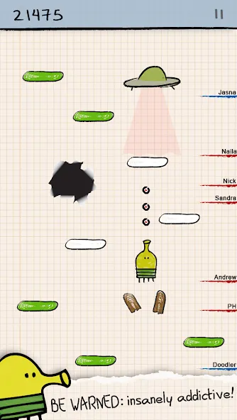 Doodle Jump [MOD: безлимитные жизни и ускоренный прыжок] Screenshot 1