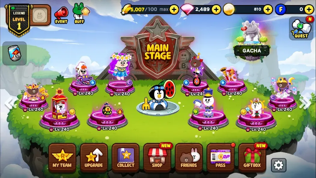 LINE Rangers: Brown-Cony Wars! [MOD: безлимитные деньги и алмазы] Screenshot 2