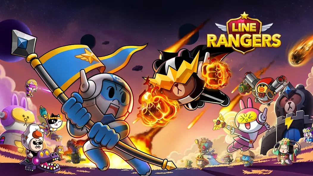 LINE Rangers: Brown-Cony Wars! [MOD: безлимитные деньги и алмазы] Screenshot 5